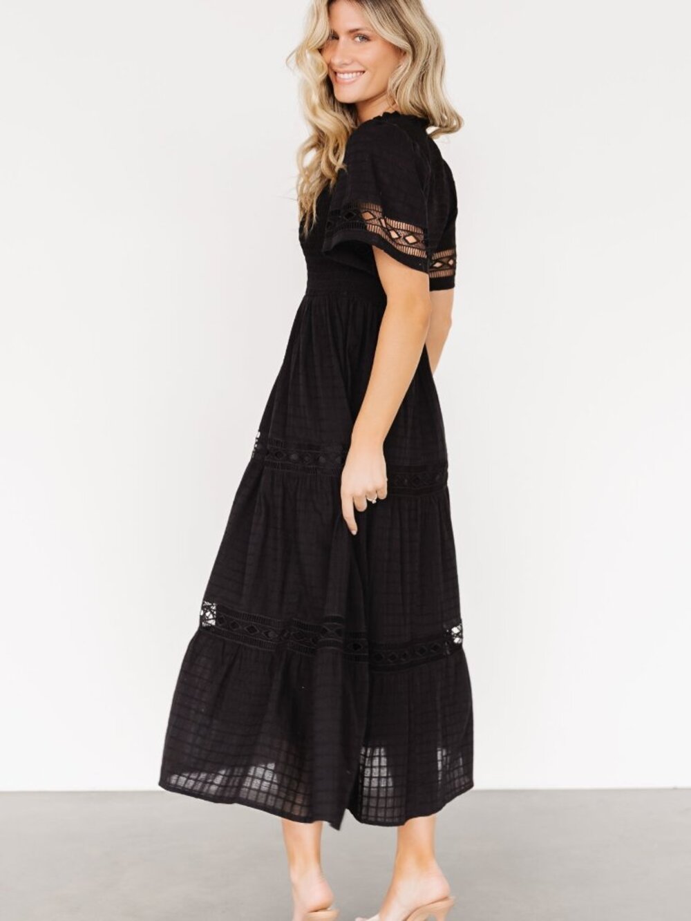 Baltic Born Lakeland Geo Maxi Dress Black New with tags